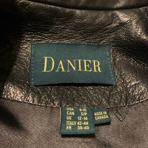Danier Genuine Black Leather Jacket - Size S